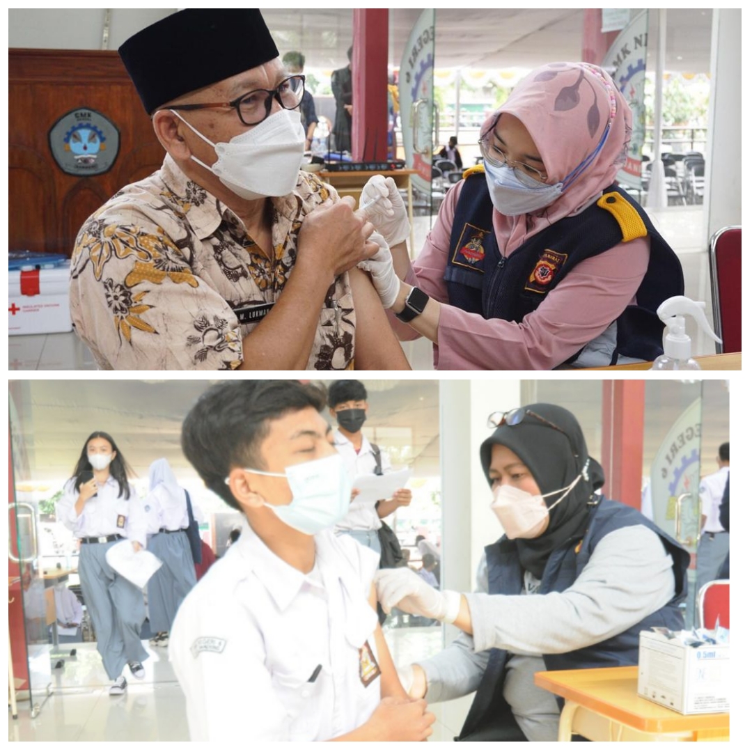 Kegiatan Vaksinasi Massal di SMKN 6 Bandung Untuk Siswa, Guru dan Masyarakat
