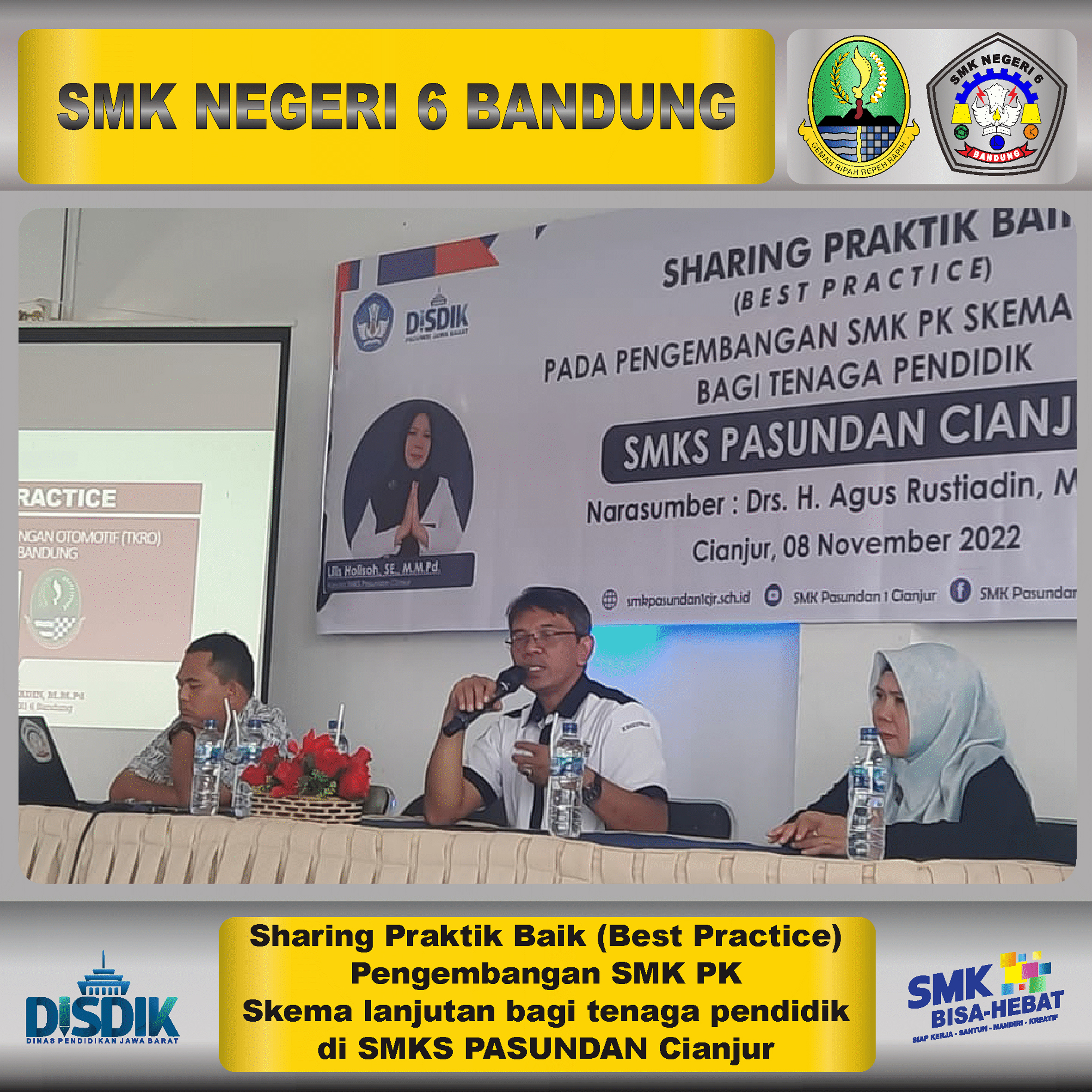 Sharing Praktik Baik (Best Practice) Pengembangan SMK PK Skema lanjutan bagi tenaga pendidik di SMKS PASUNDAN Cianjur